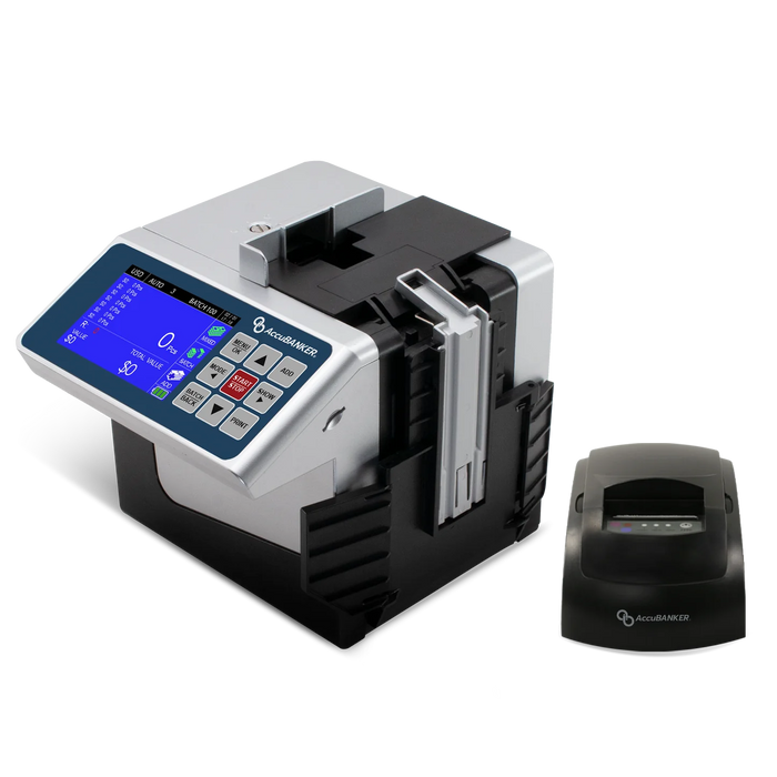 AccuBANKER D700 Automatic Money Value Counter and Counterfeit Bill Detector Machine